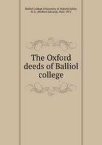 The Oxford deeds of Balliol college