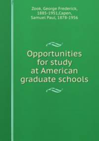 Opportunities for study at American graduate schools