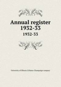 Annual register. 1932-33