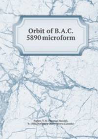 Orbit of B.A.C. 5890 microform
