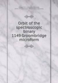 Orbit of the spectroscopic binary 1149 Groombridge microform