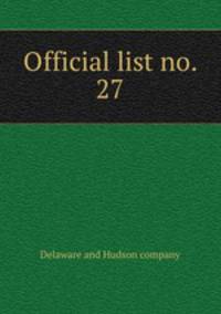 Official list no. 27