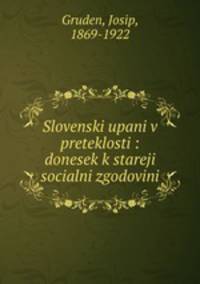 Slovenski upani v preteklosti : donesek k stareji socialni zgodovini