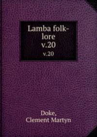 Lamba folk-lore. v.20