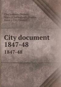 City document. 1847-48