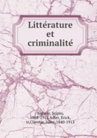 Litterature et criminalite