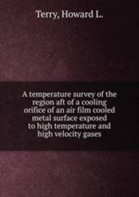 A temperature survey of the region aft of a cooling orifice of an air film cooled metal surface exposed to high temperature and high velocity gases.