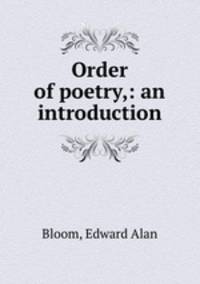 Order of poetry,: an introduction