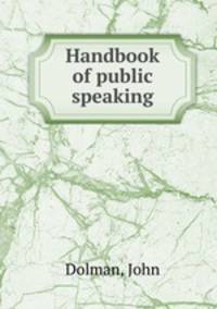 Handbook of public speaking