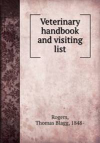 Veterinary handbook and visiting list