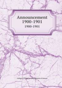 Announcement. 1900-1901