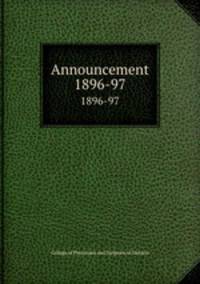 Announcement. 1896-97