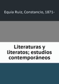 Literaturas y literatos; estudios contemporneos