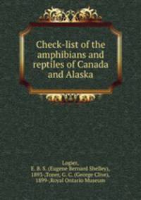 Check-list of the amphibians and reptiles of Canada and Alaska