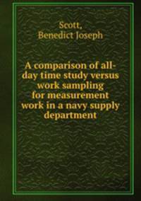 A comparison of all-day time study versus work sampling for measurement work in a navy supply department.