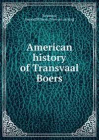 American history of Transvaal Boers