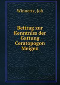 Beitrag zur Kenntniss der Gattung Ceratopogon Meigen