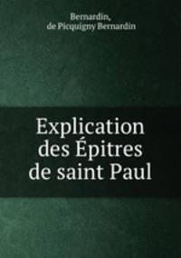 Explication des pitres de saint Paul