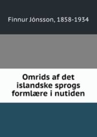 Omrids af det islandske sprogs formlre i nutiden