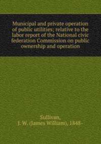Municipal and private operation of public utilities; relative to the labor report of the National civic federation Commission on public ownership and operation