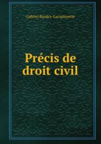 Prcis de droit civil