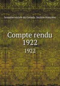 Compte rendu. 1922