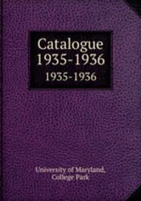 Catalogue. 1935-1936