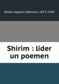 Shirim : lider un poemen