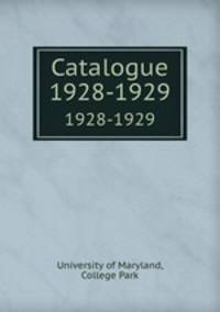 Catalogue. 1928-1929