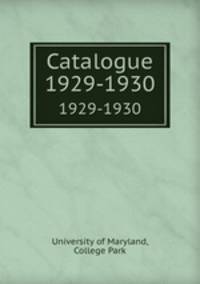 Catalogue. 1929-1930