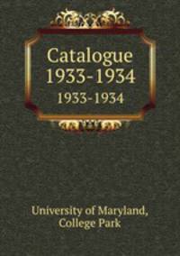 Catalogue. 1933-1934