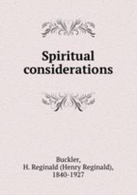 Spiritual considerations
