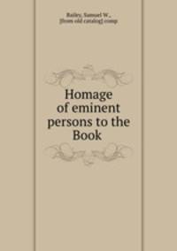 Homage of eminent persons to the Book