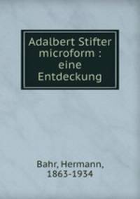 Adalbert Stifter microform : eine Entdeckung