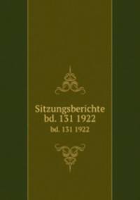 Sitzungsberichte. bd. 131 1922