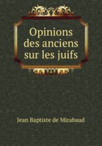 Opinions des anciens sur les juifs