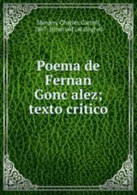 Poema de Fernan Goncalez; texto critico