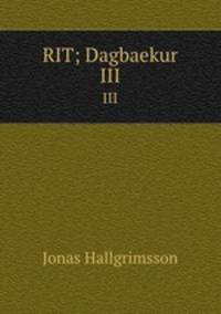 RIT; Dagbaekur. III