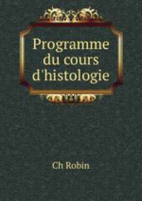Programme du cours d`histologie