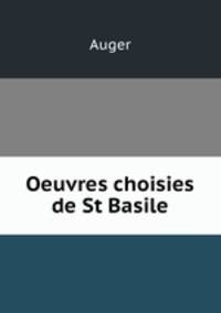 Oeuvres choisies de St Basile