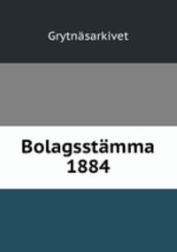 Bolagsstmma 1884