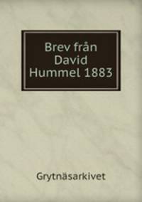 Brev frn David Hummel 1883