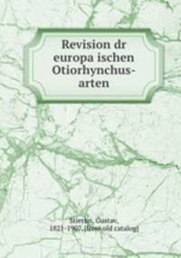 Revision dr europaischen Otiorhynchus-arten