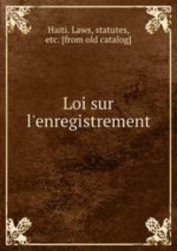 Loi sur l`enregistrement
