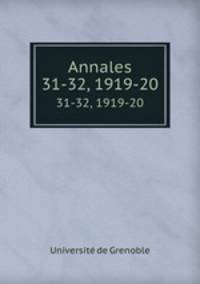 Annales. 31-32, 1919-20