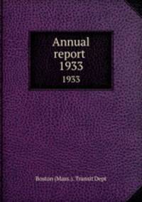 Annual report . 1933