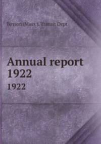 Annual report . 1922