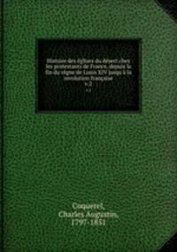 Histoire des glises du dsert chez les protestants de France, depuis la fin du rgne de Louis XIV jusqu` la revolution franaise. v.2