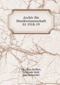 Archiv fr Musikwissenschaft 01 1918-19