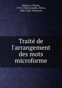 Trait de l`arrangement des mots microforme